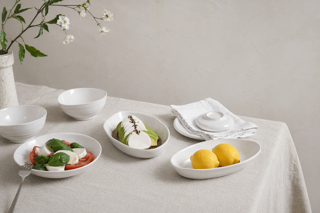 Refined table settings with Korean craft at the center.